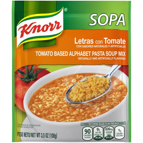 Knorr Tomato Based Alphabet Pasta Soup Mix, 3.5 oz