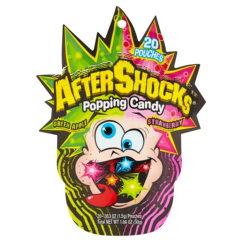 AfterShocks Green Apple and Strawberry Popping Candy, .053 oz