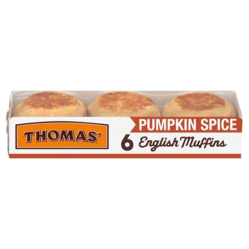 Thomas' Nooks & Crannies The Original Pumpkin Spice English Muffins Limited Edition, 6 count, 13 oz