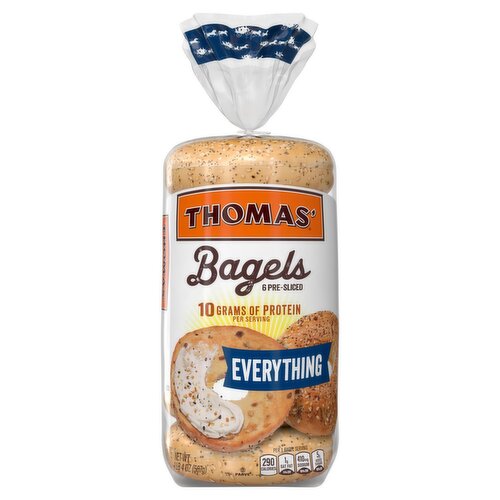 Thomas' Everything Bagels, 6 count, 1 lb 4 oz