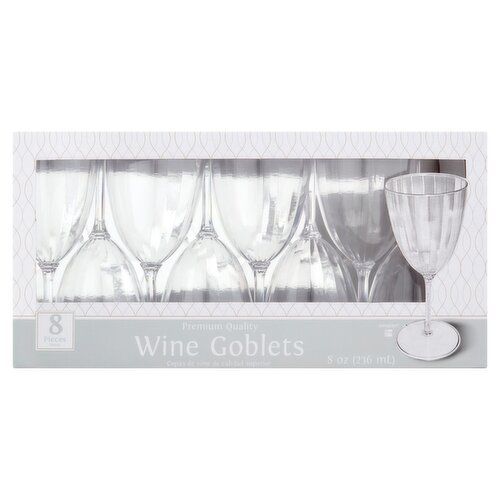 Amscan 8 oz Wine Goblets, 8 count