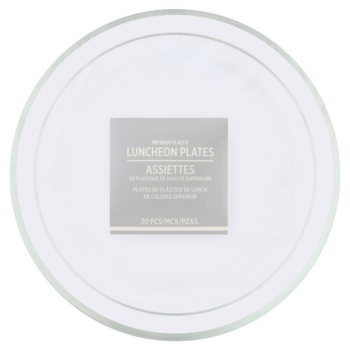 Amscan Premium Plastic Luncheon Plates, 20 count