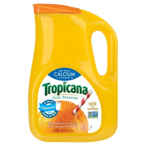 Tropicana Pure Premium 100% Juice Orange No Pulp with Calcium and Vitamin D 89 Fl Oz