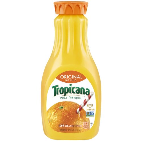 Tropicana Pure Premium 100% Juice Orange Original No Pulp 52 Fl Oz