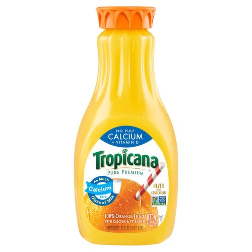Tropicana Pure Premium 100% Juice Orange with Calcium and Vitamin D Bottle