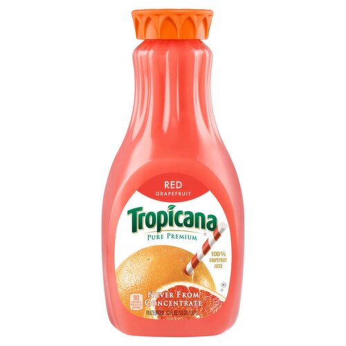 Tropicana Pure Premium 100% Red Grapefruit Juice 52 Fl Oz Bottle