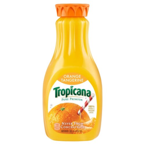 Tropicana Pure Premium 100% Juice Orange Tangerine 52 Fl Oz Bottle