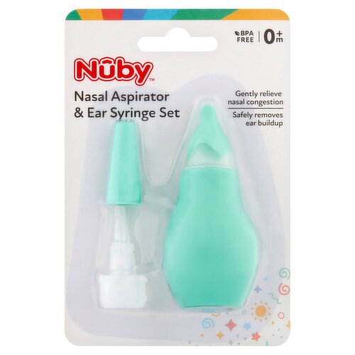 Núby Nasal Aspirator & Ear Syringe Set, 0m+