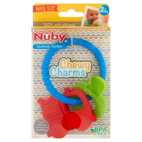 Nûby Chewy Charms Soothing Teether, 3m+