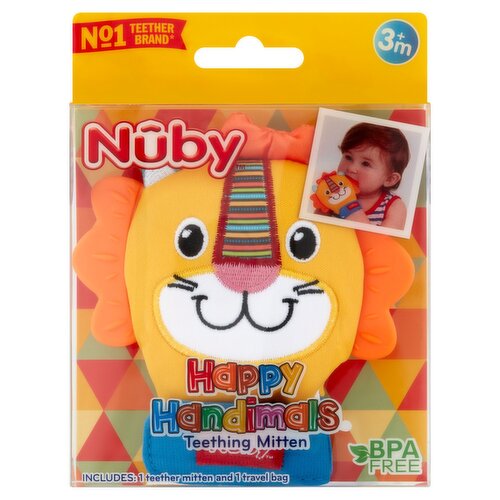 Nûby Happy Handimals Teething Mitten, 3m+