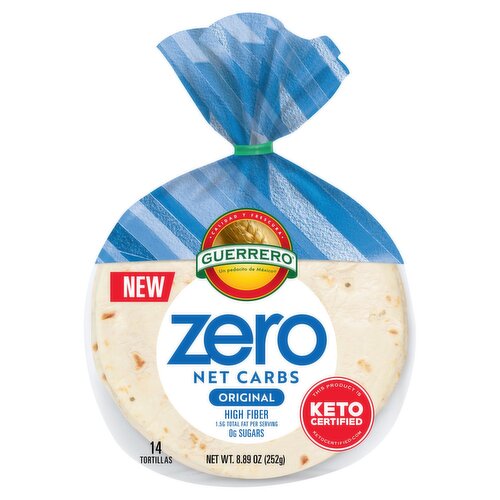 Guerrero Original Zero Net Carbs Tortillas, 14 count, 8.89 oz