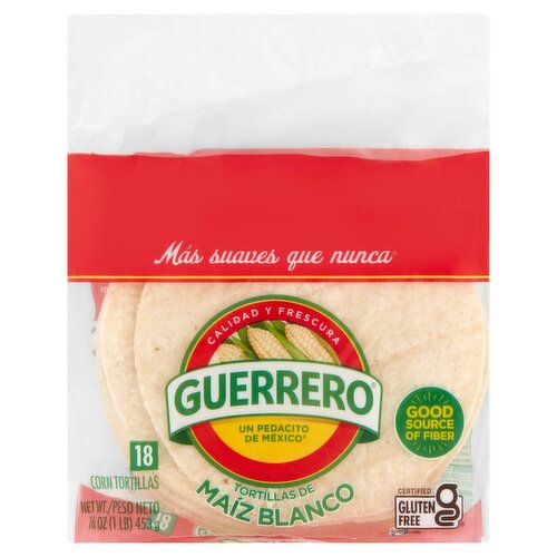 Guerrero White Corn Tortillas, 18 count, 16 oz