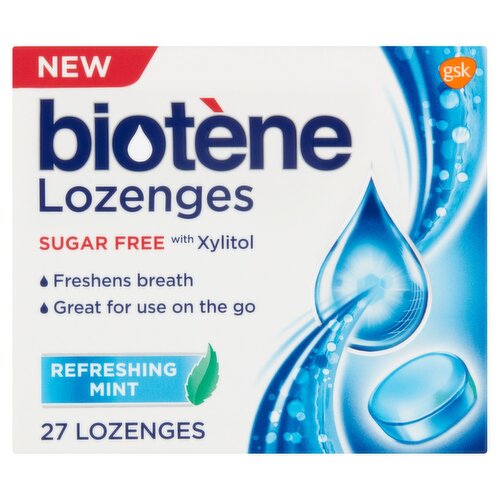 Biotène Refreshing Mint Dry Mouth Lozenges, 27 count