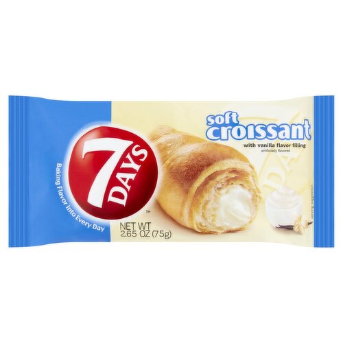 7 Days Soft Croissant with Vanilla Flavor Filling, 2.65 oz