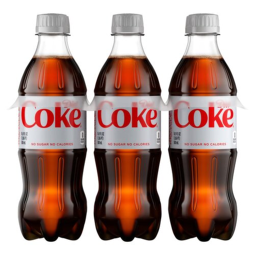 Diet Coke Bottles, 16.9 fl oz, 6 Pack