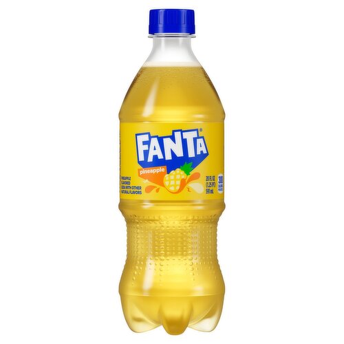 Fanta Pineapple Soda Bottle, 20 fl oz