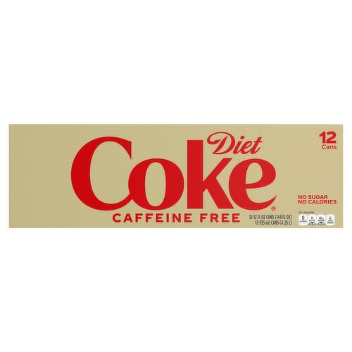 Diet Coke Caffeine Free Soda, 12 fl oz, 12 count