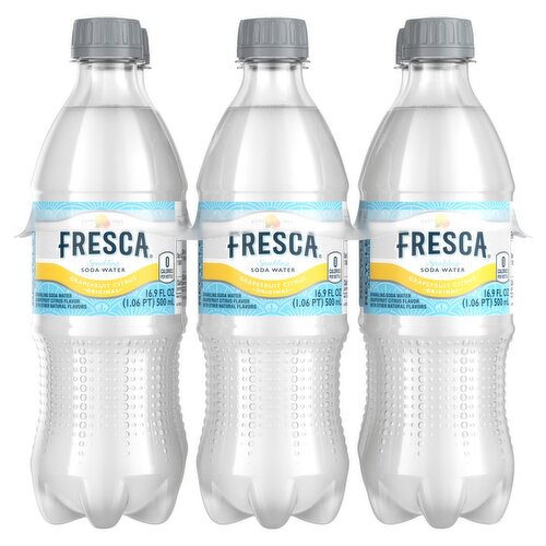 Fresca Original Grapefruit Citrus Sparkling Soda Water, 16.9 fl oz, 6 count