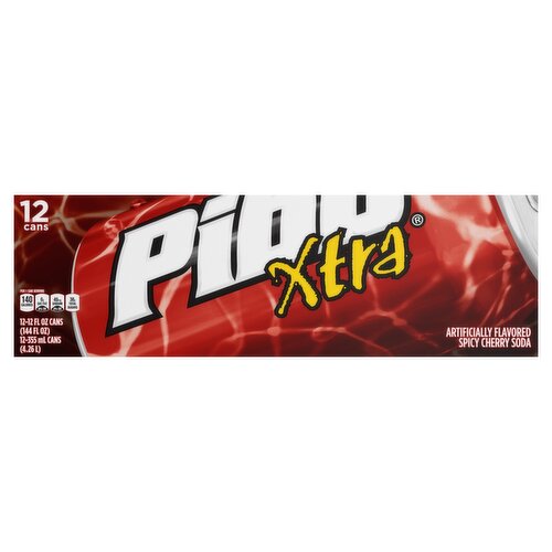 Pibb Xtra Spicy Cherry Soda, 12 fl oz, 12 count