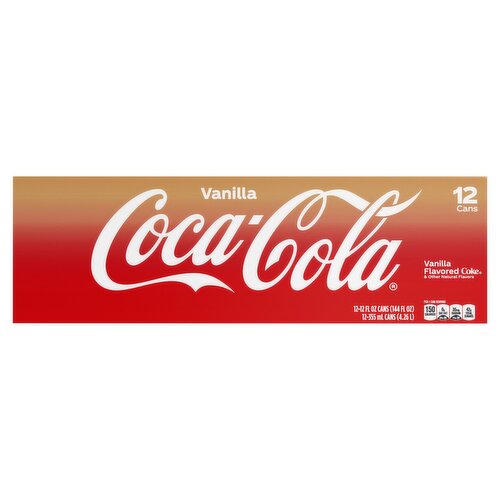 Coca-Cola Vanilla Flavored Coke Soda, 12 fl oz, 12 count