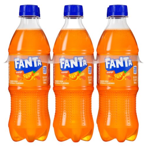 Fanta Orange Soda, 16.9 fl oz, 6 count