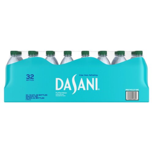 Dasani Purified Water, 16.9 fl oz, 32 count