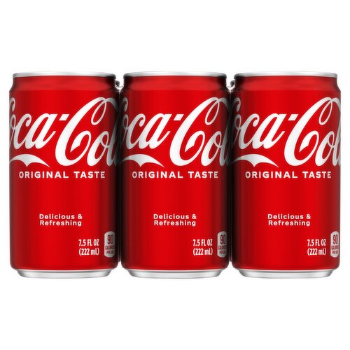 Coca-Cola Original Taste Soda, 7.5 fl oz, 6 count