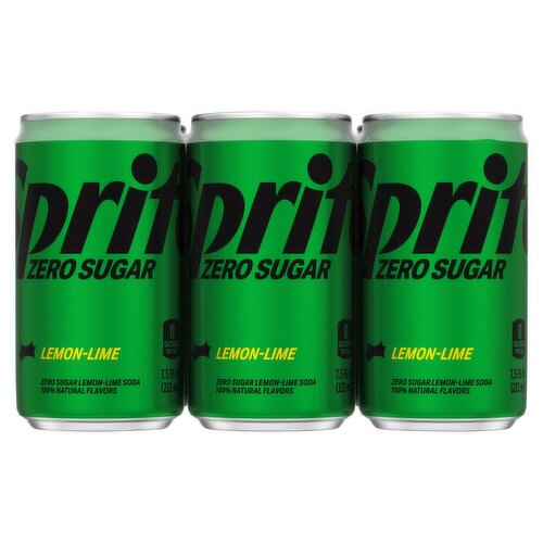 Sprite Zero Sugar Lemon-Lime Soda, 7.5 fl oz, 6 Pack