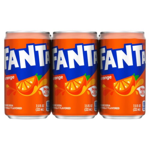 Fanta Orange Soda, 6 count, 7.5 fl oz