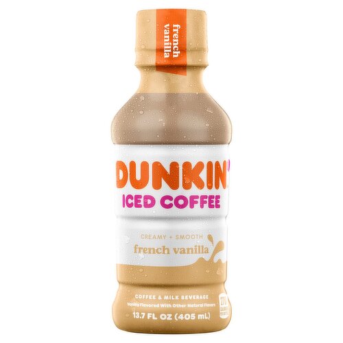 Dunkin' French Vanilla Iced Coffee Milk Beverage, 13.7 fl oz