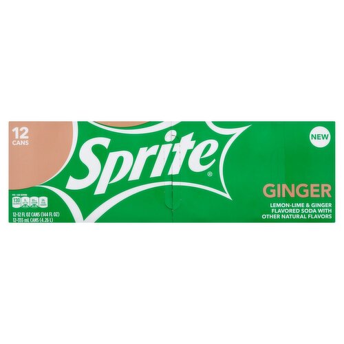 Sprite Ginger Soda, 12 fl oz, 12 count