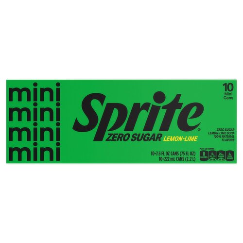 Sprite Zero Sugar Fridge Pack Cans, 7.5 fl oz, 10 Pack