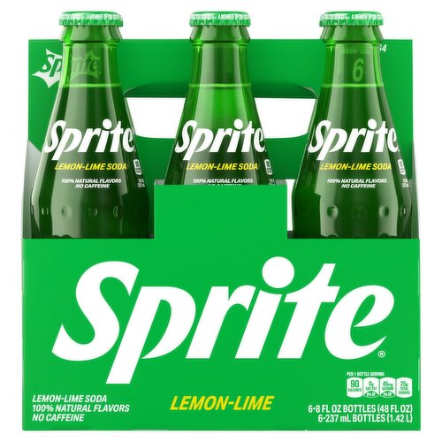 Sprite Lemon-Lime Soda, 8 fl oz, 6 count