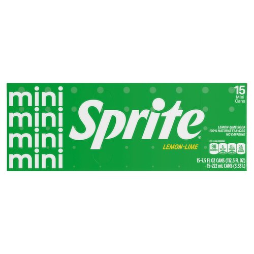 Sprite Lemon-Lime Soda, 7.5 fl oz, 15 count