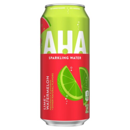 Aha Lime Watermelon Can, 16 fl oz