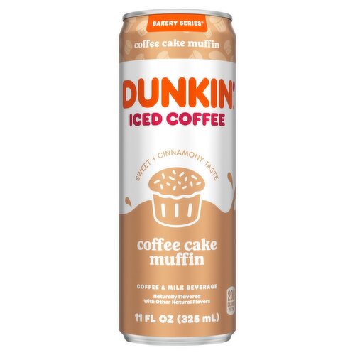 Dunkin' Bakery Series Coffee Cake Muffin Iced Coffee & Milk Beverage, 11 fl oz