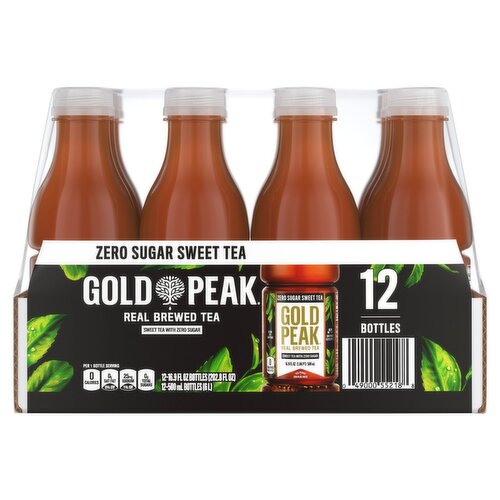 Gold Peak Zero Sugar Sweet Real Brewed Tea, 16.9 fl oz, 12 count