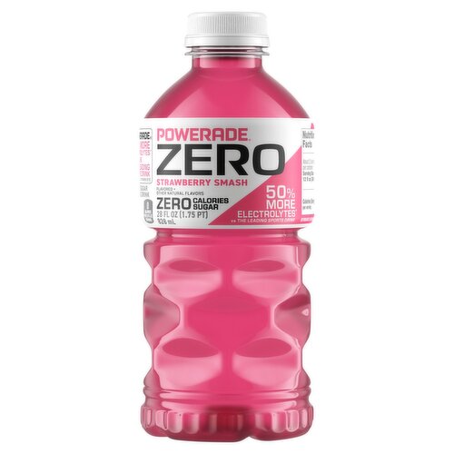 Powerade Zero Strawberry Smash Zero Sugar Sports Drink, 28 fl oz