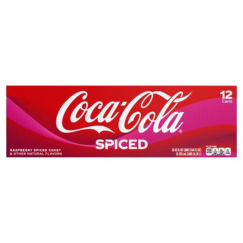 Coca-Cola Raspberry Spiced Coke, 12 fl oz, 12 count