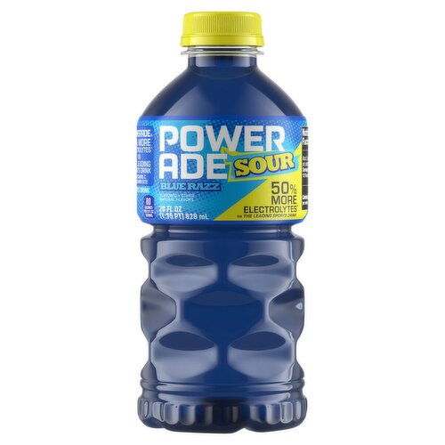 Powerade Blue Razz Sour Sports Drink, 28 fl oz