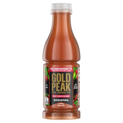 Gold Peak Zero Sugar Raspberry Real Brewed Tea, 18.5 fl oz