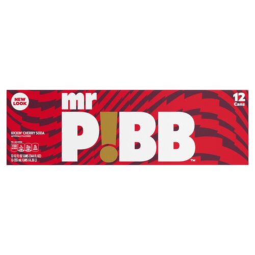 Mr Pibb Kickin' Cherry Soda, 12 fl oz, 12 count