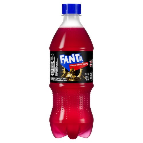 Fanta Crimson Sour Cherry Flavored Soda, 20 fl oz