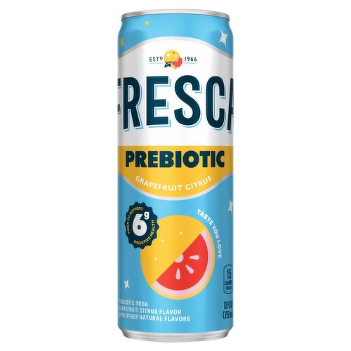 Fresca Grapefruit Citrus Prebiotic Soda, 12 fl oz