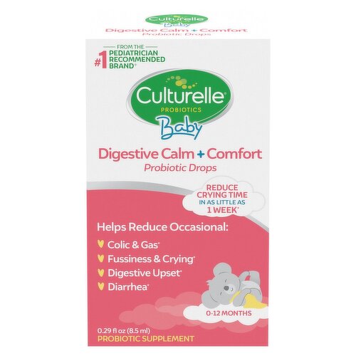 Culturelle Baby Digestive Calm + Comfort Drops Probiotic Supplement, 0-12 Months, 0.29 fl oz