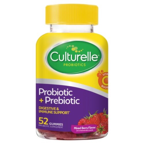 Culturelle Mixed Berry Flavor Probiotic + Prebiotic Probiotic Supplement, 52 Count