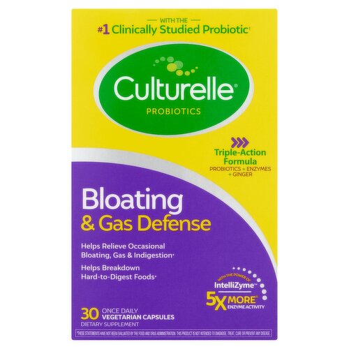 Culturelle Probiotics Bloating & Gas Defense Dietary Supplement, 30 count