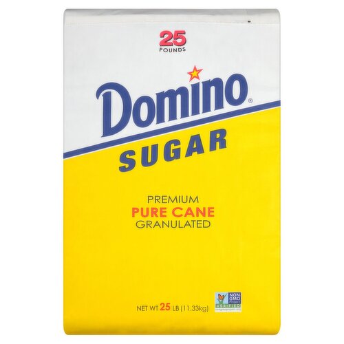 Domino Premium Pure Cane Granulated Sugar, 25 lb