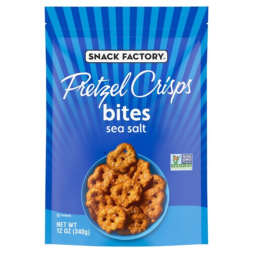 Snack Factory Sea Salt Pretzel Crisps Bites, 12 oz