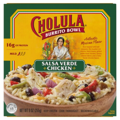 Cholula Salsa Verde Chicken Burrito Bowl, 9 oz